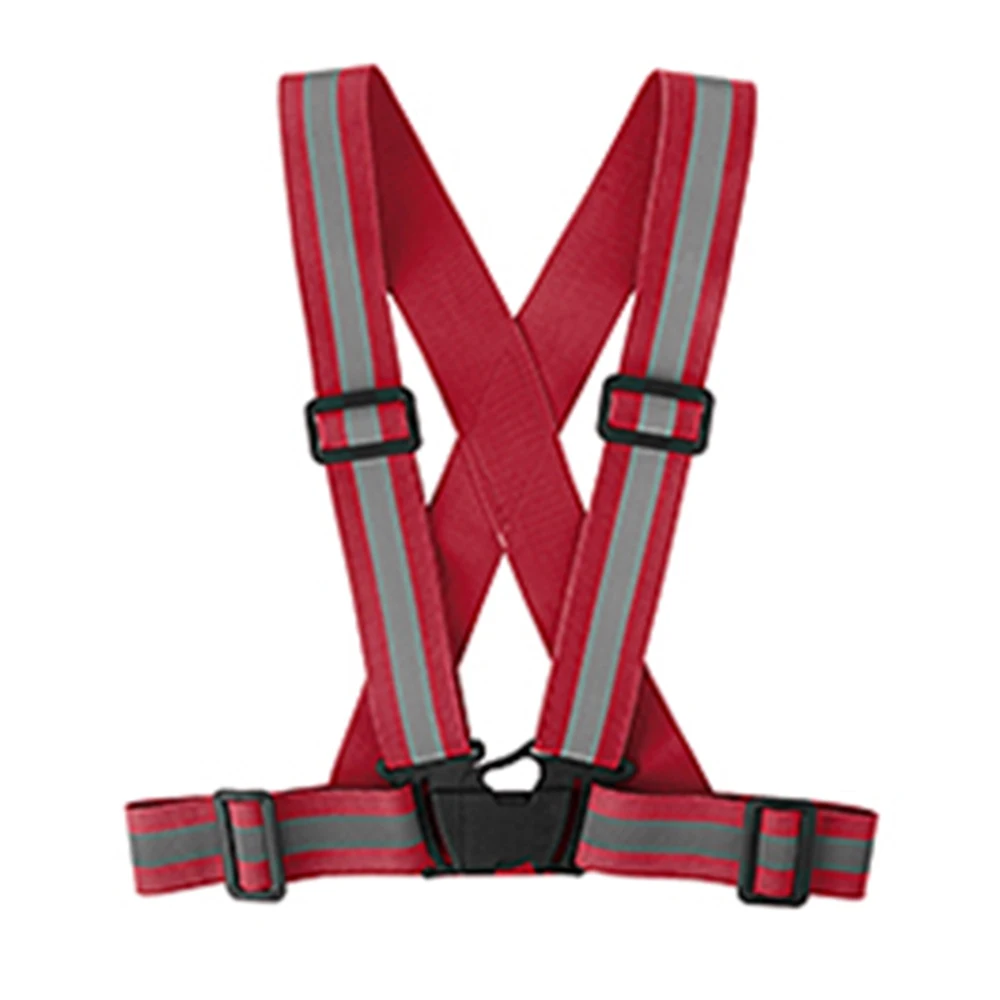 Motorcycle Vest Highlight Reflective Straps Night Running Riding Clothing Adjustable Men Women Cycling Safety Jacket