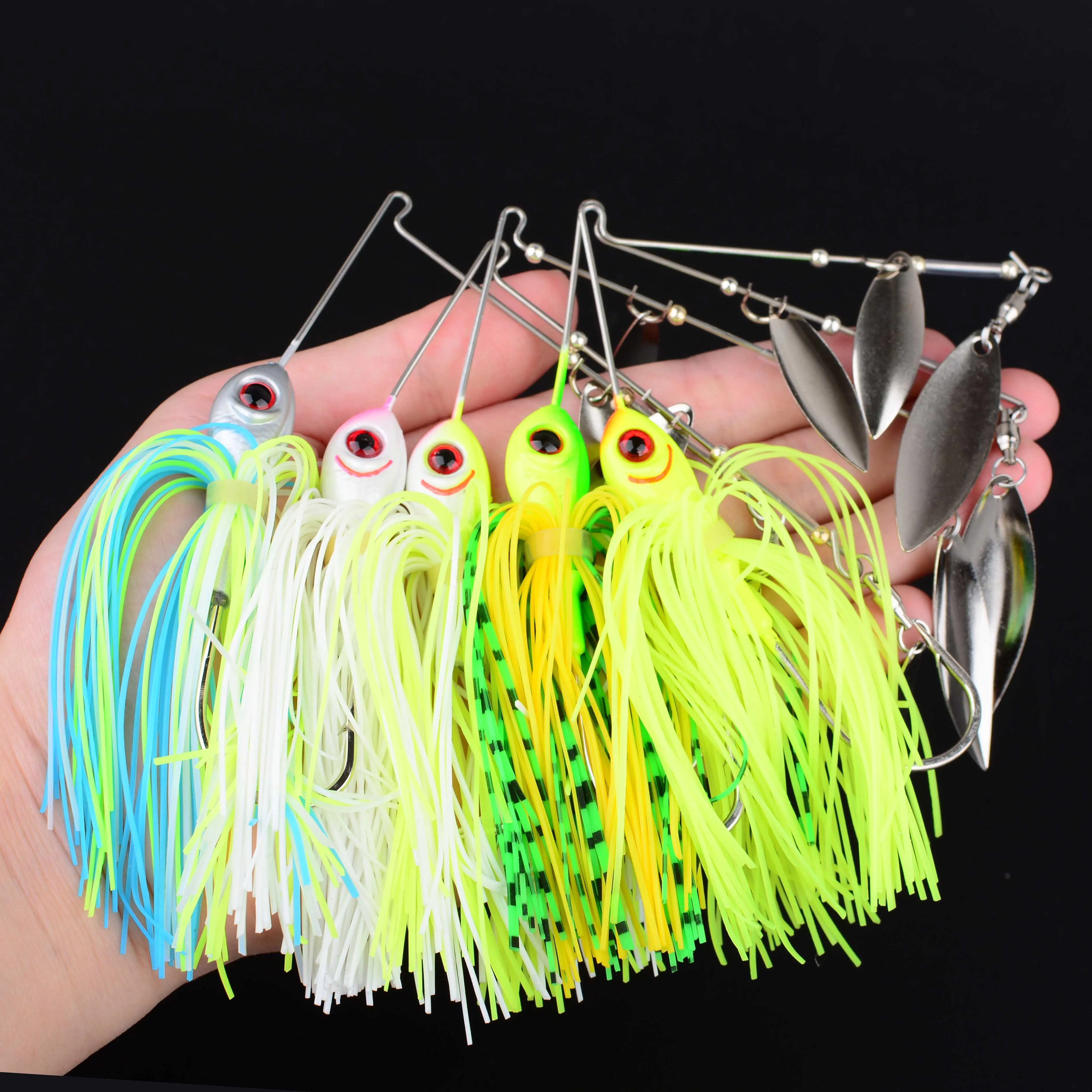 1Pc Spinner Köder Metall Köder Harte Angeln Locken Spinner Köder Spinnerbait Hecht Wirbel Fisch Bekämpfen Wobbler Angeln