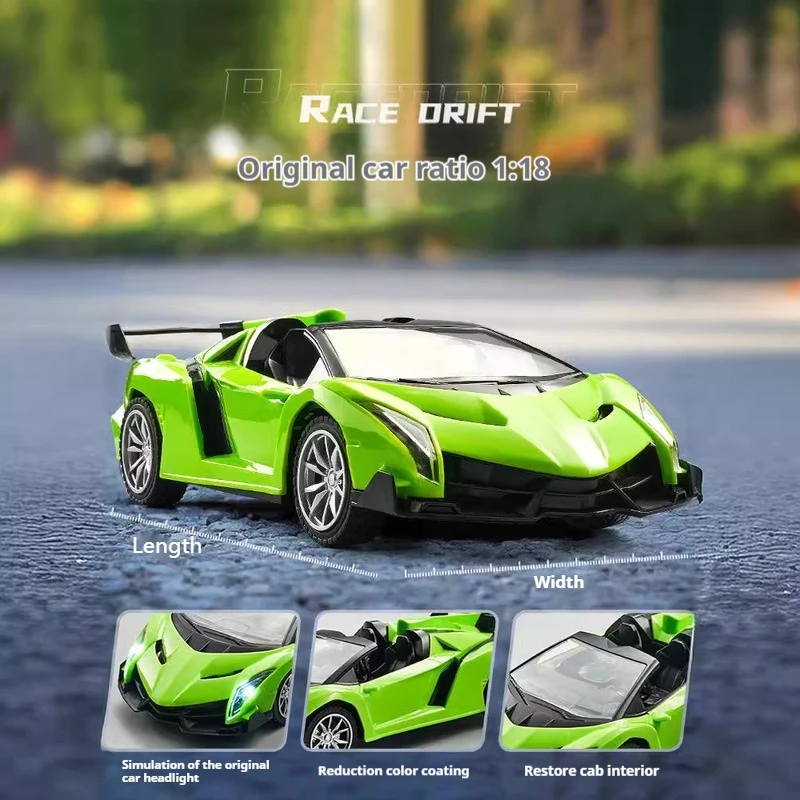 Four-Way Remote Control Car Rechargeable Fall-Resistant Racing Sports Car Luminous Drift Racing Car Children Boy Toy Car Gifts 3