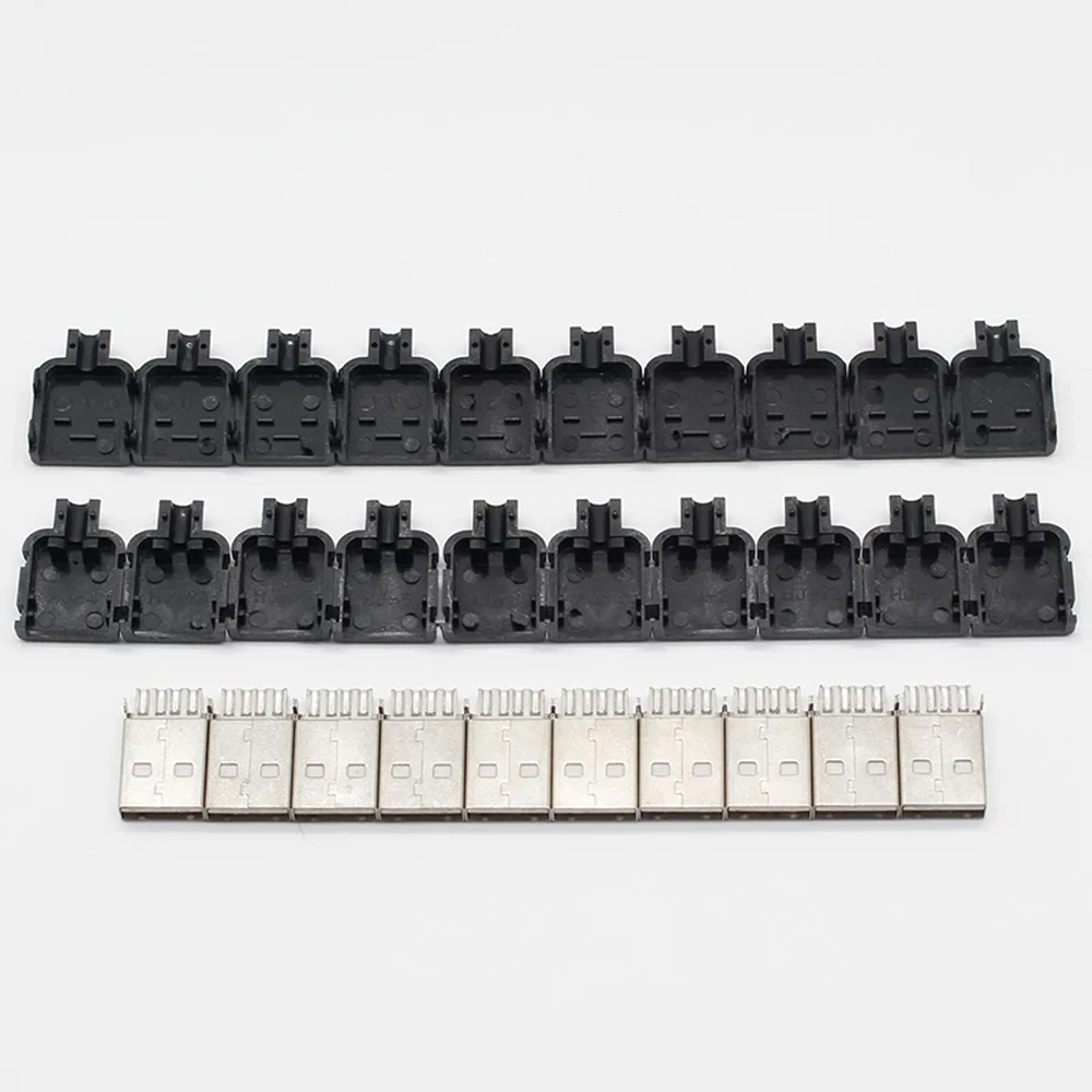 솔더 타입 어셈블리 블랙 A 타입 DIY USB USB 2.0 커넥터 남성 USB USB 소켓 USB 어댑터