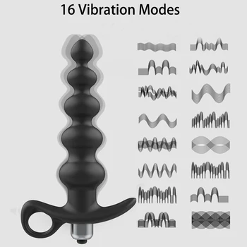 Beads Anal Plugs Vibrator Butt Plug For Men buttplug Delay Ejaculation Ring Vibrators Prostate Massager Anal Sex Toys For Women 6