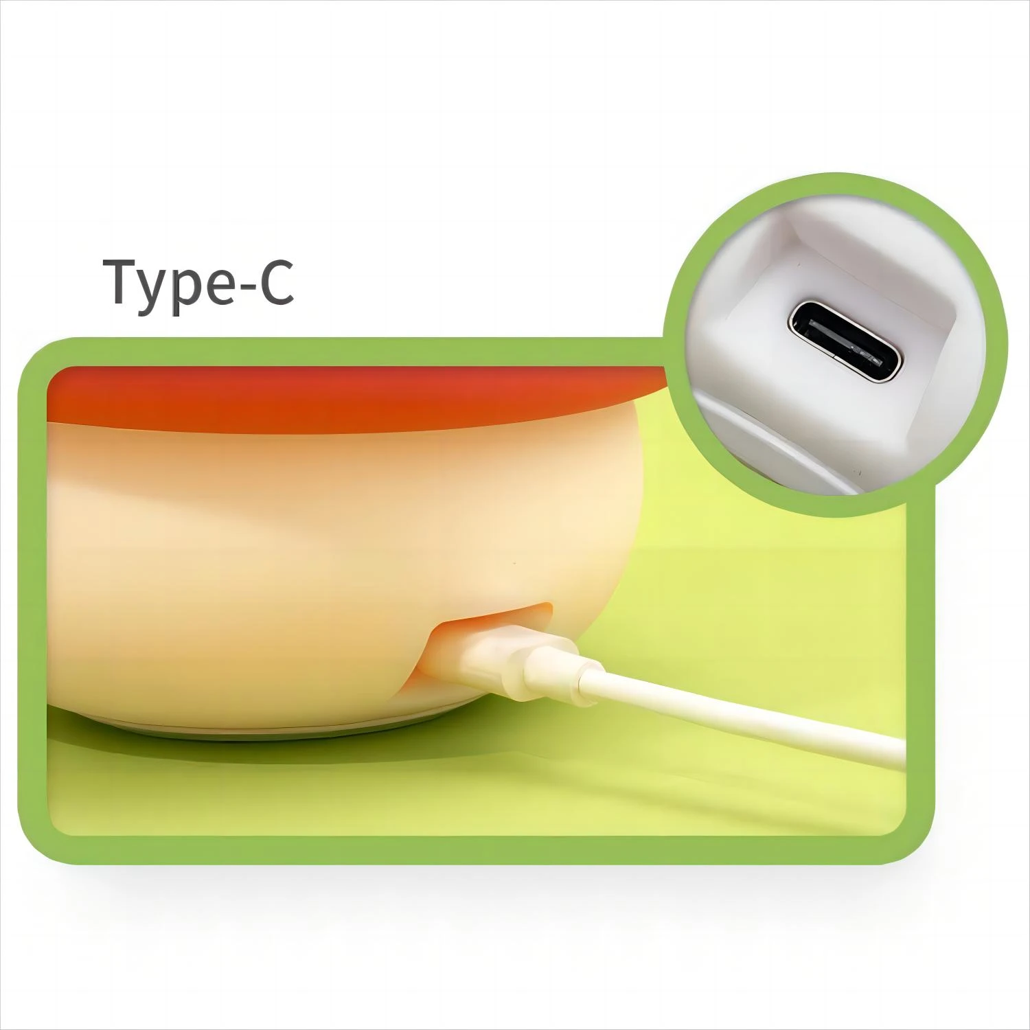 Strawberry silikonové LED noční světlo USB dobíjecí lampička na spaní Roztomilá noční lampička do ložnice jako dárek pro holčičku_voghion.com