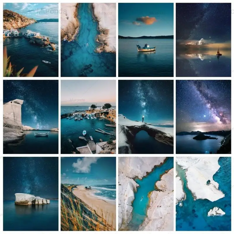 

5D DIY Diamond Painting Deep Sea Ocean Scenery Diamond Embroidery Cross Stitch Kit Picture Of Rhinestones Handicraft Home Decor
