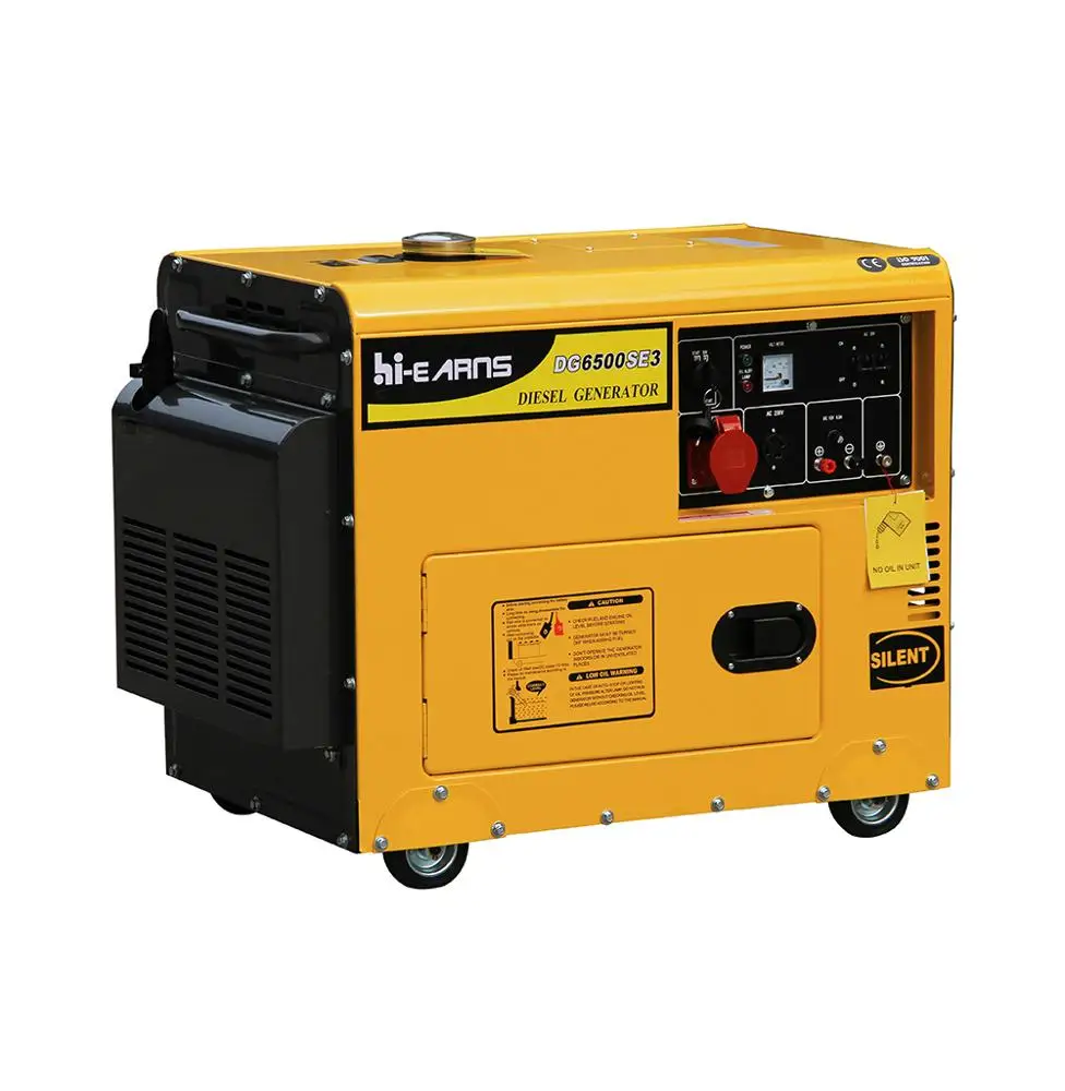 

Горячая Распродажа 5KVA трехфазный бесшумный и электрический генератор