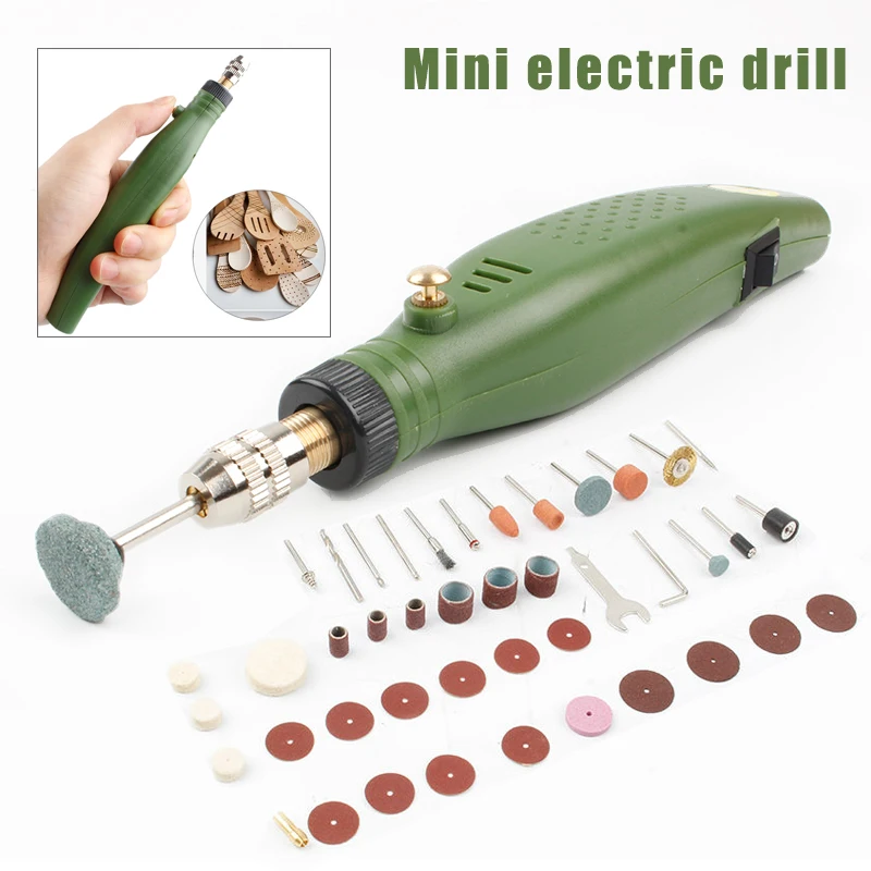 Multifunctional Mini Handheld Electric Grinder Set 6000-15000rpm Power Rotary Tool Kit Rechargeable 3 in 1 Polisher Driller Grinder Pen Machine Kit