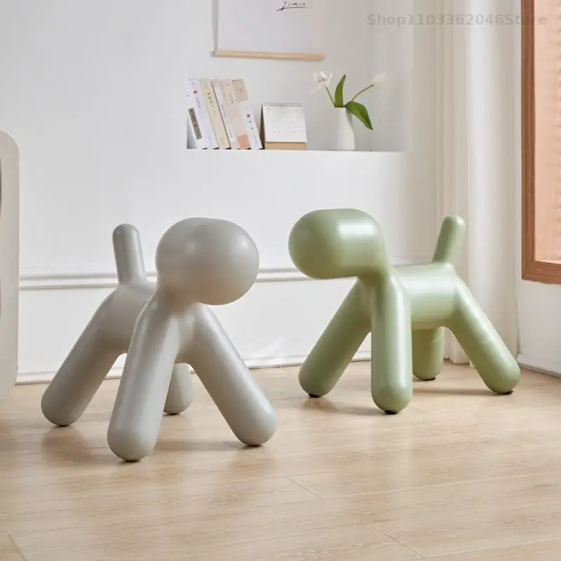Nordic Style Blow Dog Style Children's Chair Simple Household Living Room Small Stool Animal Seat Kindergarten Cartoon Puppy