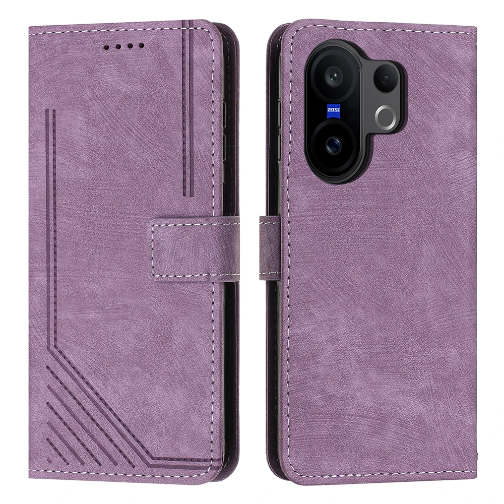 Geometric Leather Wallet Flip Case - Premium Back Cover