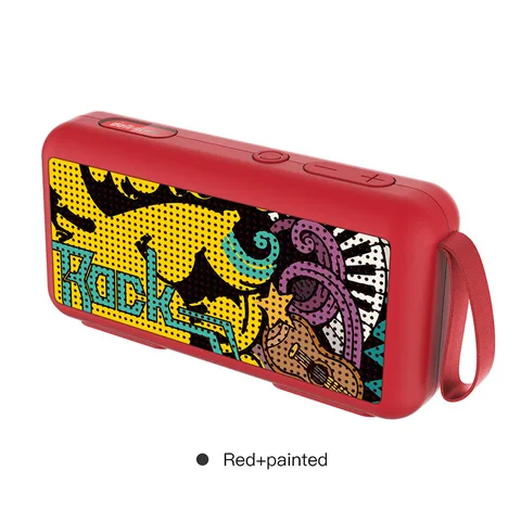 Graffiti Painted Mini Wireless Bluetooth 5.0 Speaker Bass Portable HiFi Subwoofer Sound Box Support TF Card FM Radio