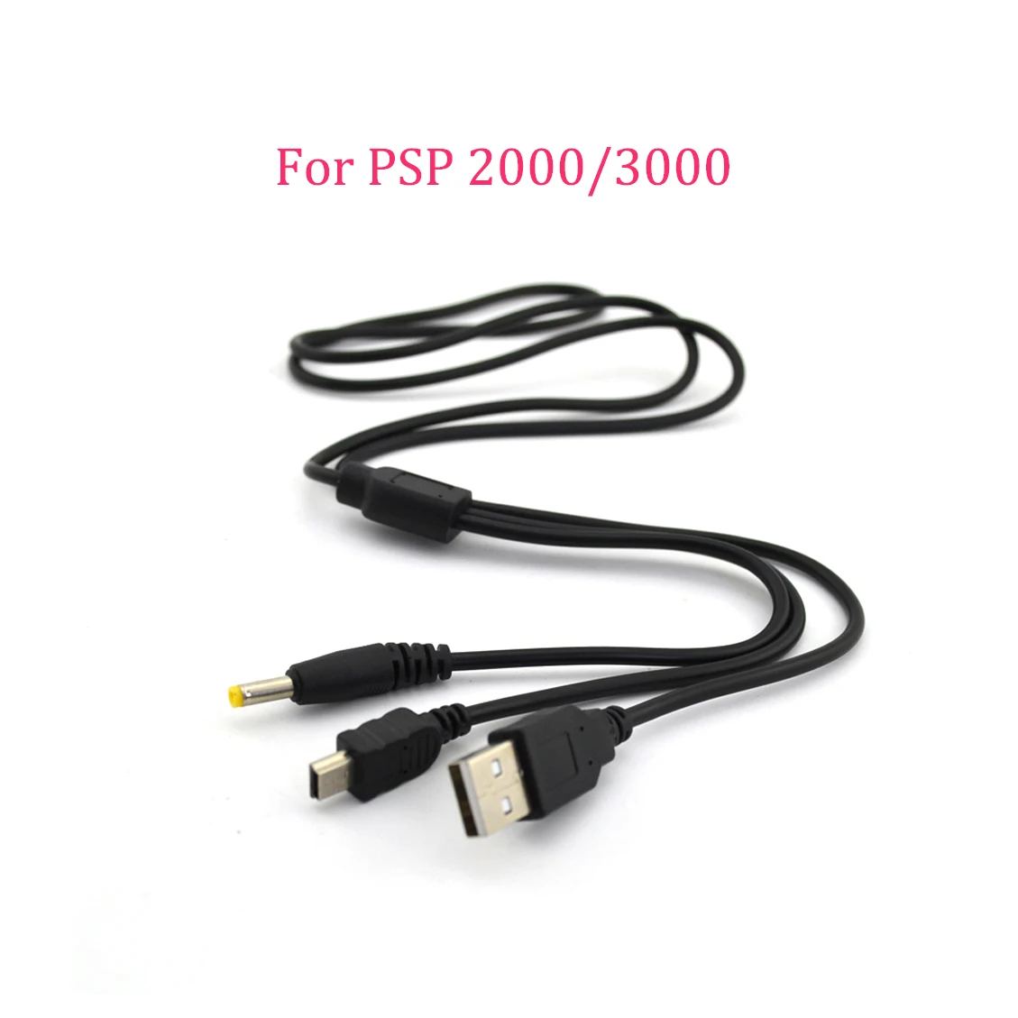 

100 PCS 2 in 1 1.2M USB Charger Cable For PSP 2000 3000 Charging Transfer Data Powe Cord Power Cable Game Accessory