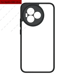 Sleek Black Anti-Shock Phone Case with Protective Border for Redmi K80 Ultra (Black)