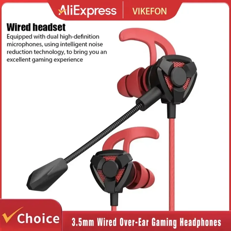 Gaming Headphones Wired Earbuds With Mic For Pubg PS4 CSGO