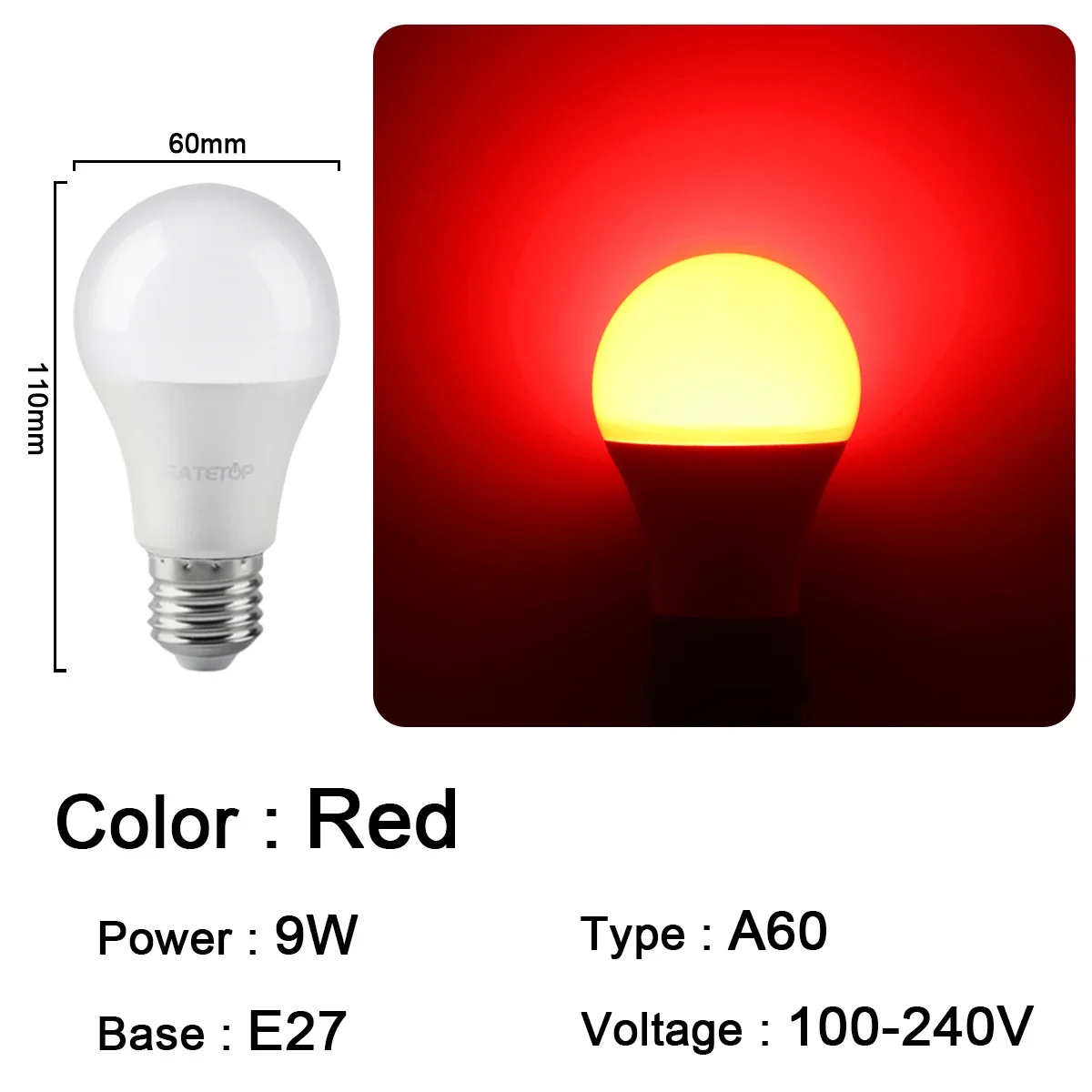 A60 E27 RED