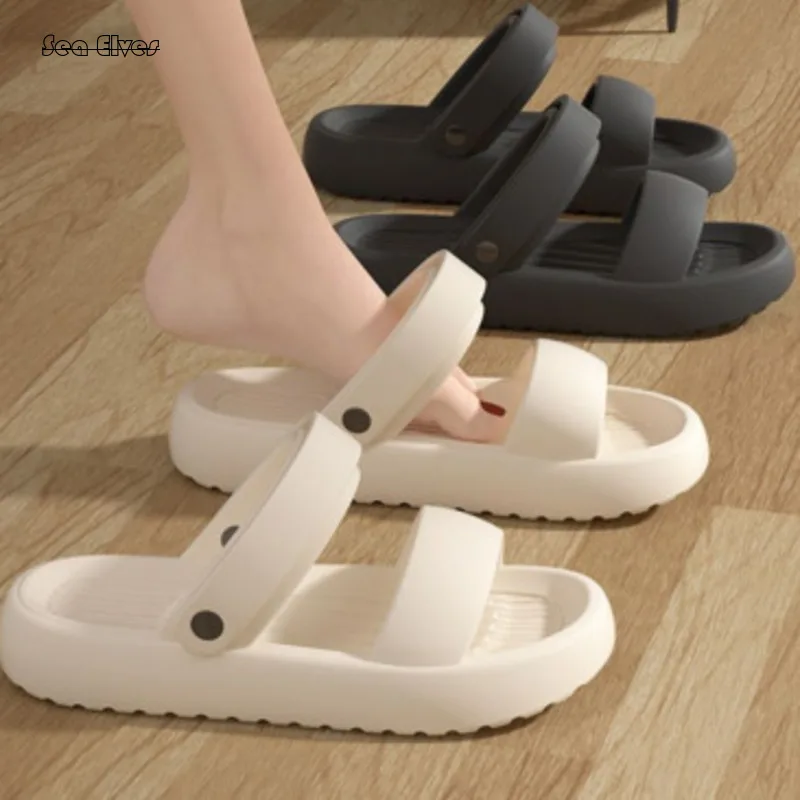 2024 New EVA Material Women's Slippers Indoor and Outdoor Anti Slip, Wear Resistant, Breathable Fashion Beach Women Sandals 2020 summer new baotou half slippers women fashion outer wear thick and lazy square head sandals and slippers x331