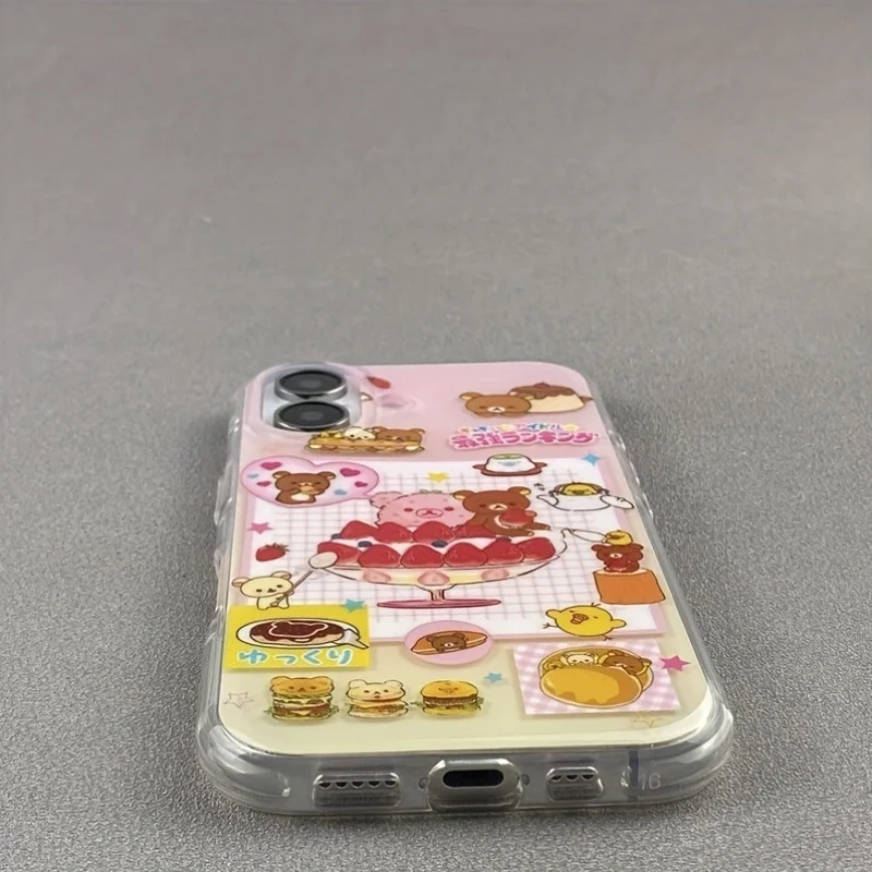 Cartoon Bear Cake Design Phone Case
