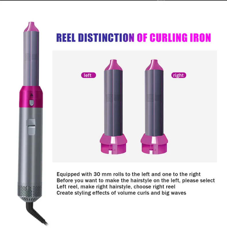 5-in-1 hot air comb automatic curling iron multi-functional modeling and straightening dual use automatic suction hair Curling i 2