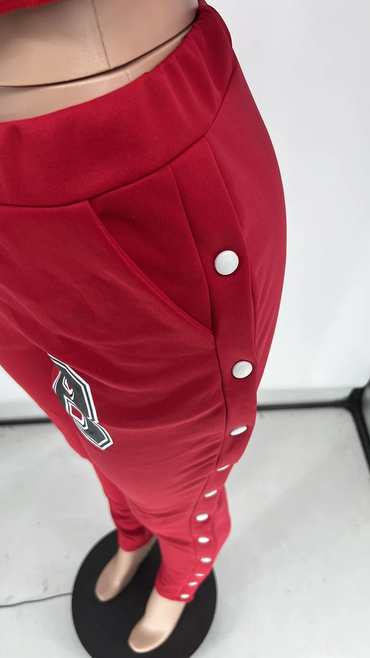 Stylish Fall Women's Jacket Coat & Sweatpants Winter Baseball Sweat Suit Female Casual Jogging Two-Piece Set