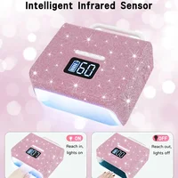 Lampe à ongles aste Pro UV LED, lampe à polymériser à séchage rapide avec affichage, lumière de vernis gel biscuits, 220W 4