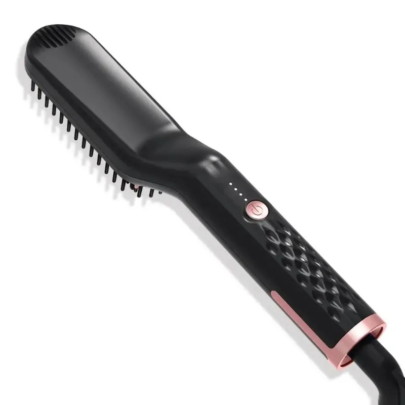 

35W Electric Men's Hair Straightening Brush Heated Beard Straightener Smart Heating Comb Iron Ceramic Hairbrush Styling Tool