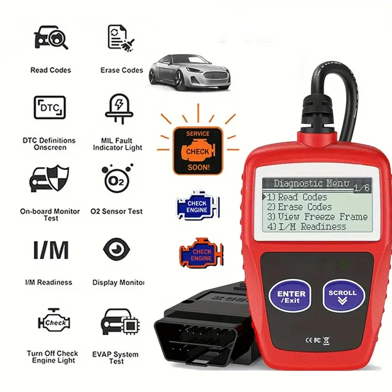 OBD2 Scanner Bluetooth is suitable for ISO, VPW, PWM bus systems and CANBUS systems OBDII Automotive diagnostic Scan tool Engine