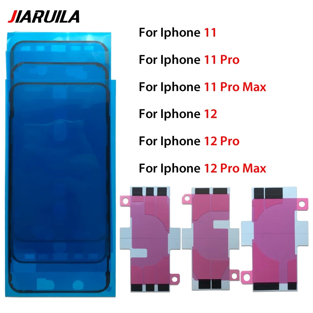10개 LCD 디스플레이 스티커+배터리 접착제 (아이폰 11, 11 Pro, 11 Pro Max, 12, 12 Pro, 12 Pro Max, X, XR, XS Max 용)