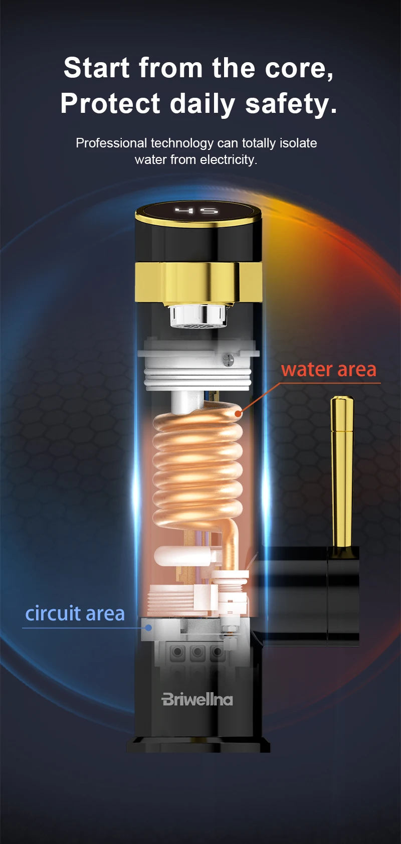 Água quente elétrica torneira aquecedor