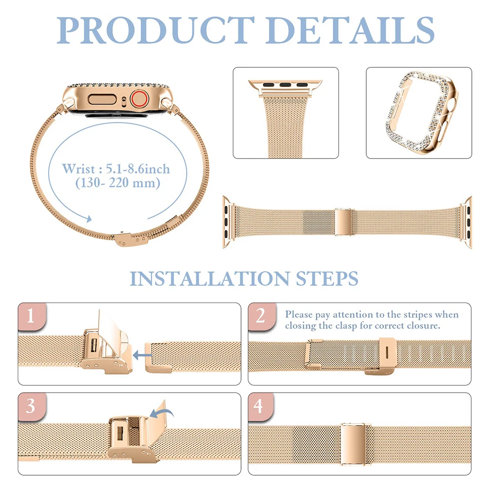 ̾Ƹ ̽  ݼ Ʈ,  ġ Ʈ 49mm 8 7 45mm 44mm 40mm 41mm, ̿ġ  38mm 42mm η ƿ 