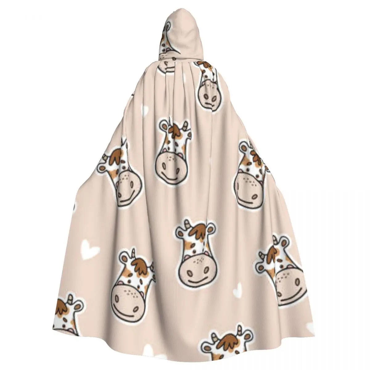 

Witch Cloak Cute Cows Head Halloween Cosplay Costume Unisex Adult Cloak Retro Ages Cape