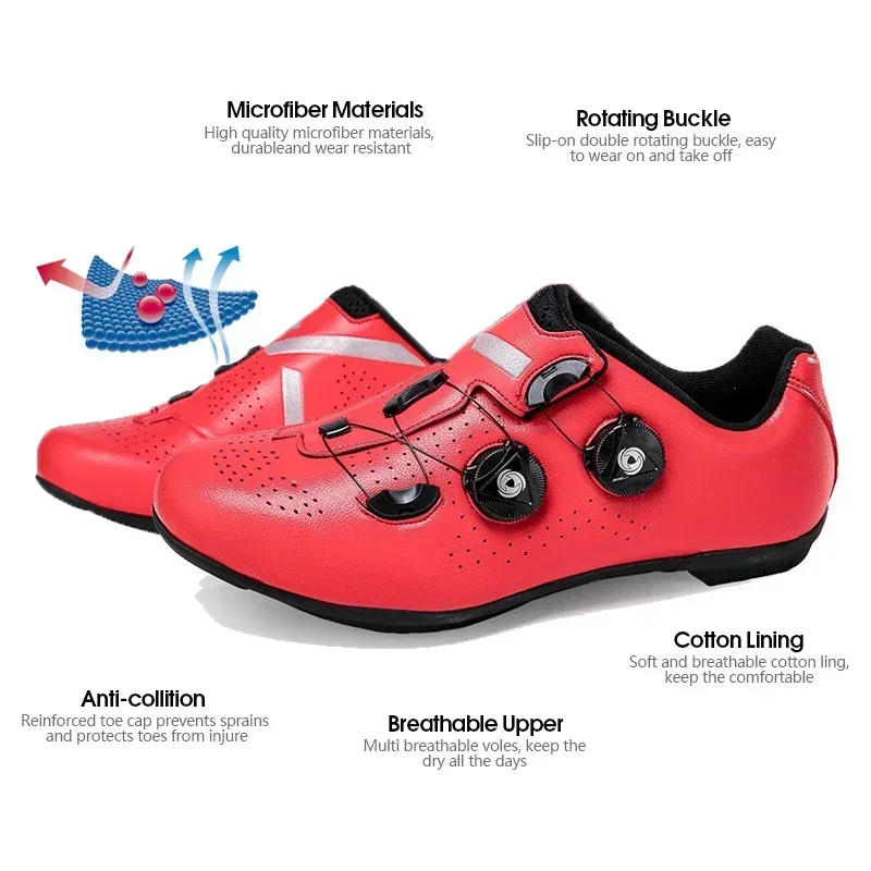 Men Self-Locking Speed Bicycle MTB Sneakers Racing Bike Shoes Cleats Spd Cycling Shoes Women Mountain Road Cycling Footwear cycling shoes