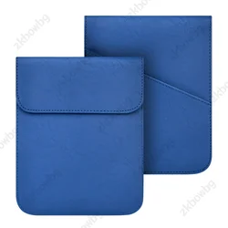 Premium PU Leather Sleeve Bag (Solid Blue)