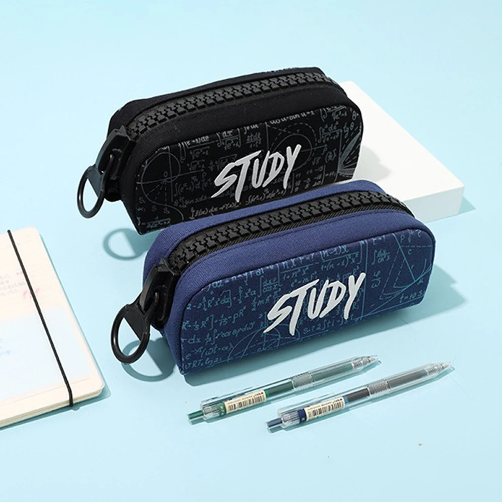 

Пенал на молнии для учеников средней школы, холщовый чехол для канцелярских принадлежностей, простой и креативный, удобный для переноски и т. Д.
