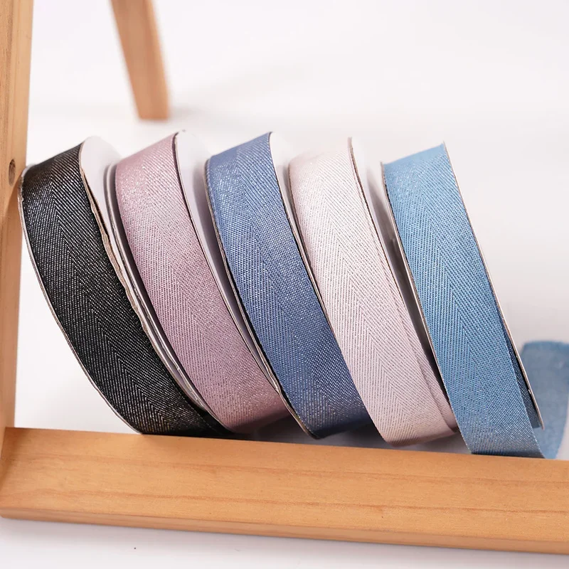 

Саржевая Блестящая серебряная лента 2,5 см, украшение для свадебной вечеринки, обмотка для подарков, аксессуары ручной работы для рукоделия