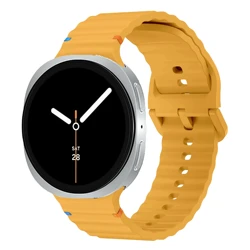 Silicone Sport Band and Protective Case for Smartwatch Accessories (Yellow strap)