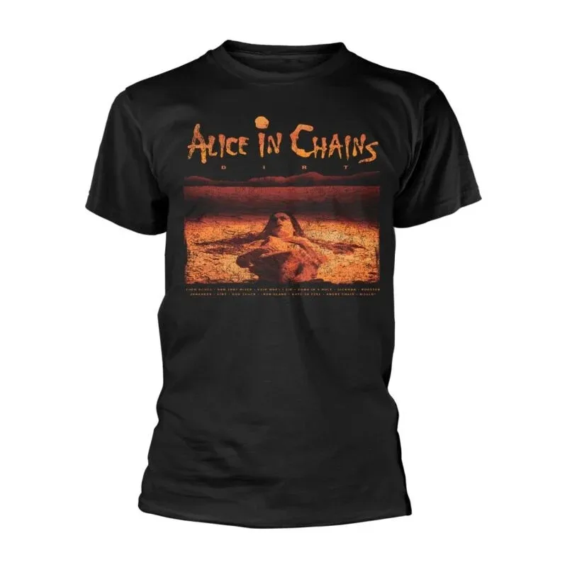 Alice in Chains Dirt Album T-Shirt, Grunge-Rock-T-Shirt mit klassischem Wüstenfiguren-Print, Band-Fan-Merchandise