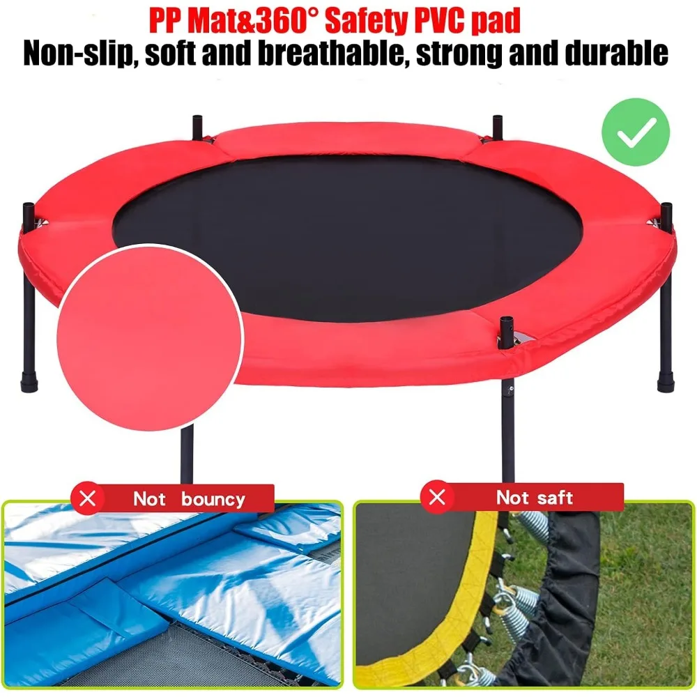 5FT Trampoline with Safety Enclosure Net, Parent-Child Interactive Game Fitness Trampoline Toy 3