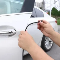 1/2pcs Car Door Edge Rubber Scratch Protector Strips Car Styling Mouldings Protection Side Doors Adhesive Scratch Tools 2M/5M 3