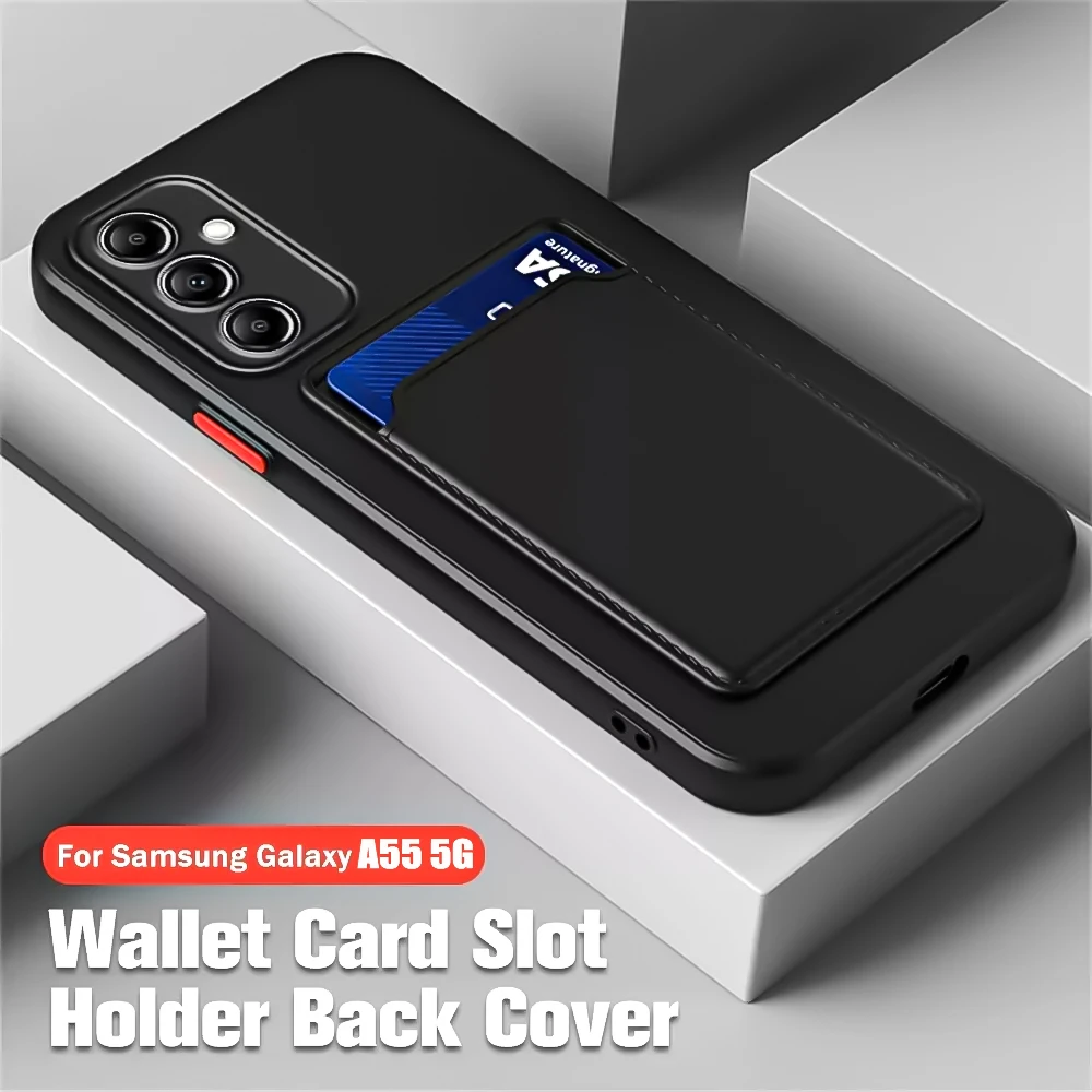 Luxury Soft Silicone Phone Case with Leather Card Slot - Premium Protection Cover
