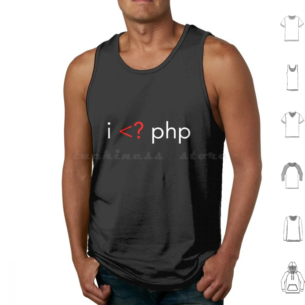 I Php Canotte Gilet Senza Maniche Php Lingua Di Programmazione Server Object Sql Database Code Visual Studio Text Silicone