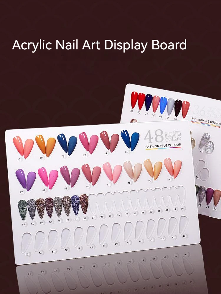 

Nail Color Display Chart Acrylic Nail Gel Polish Display Stand Color Showing Shelf False Nail Tips Card Board Manicure Tools