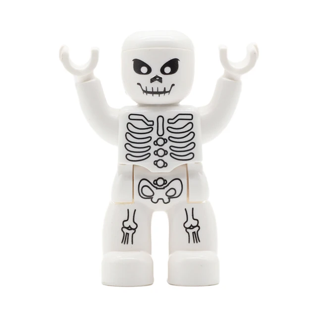 Big Size Action Figures City Princess Policemen Family Building Block Doll Character Accessory Toys Assembly Children Kids Gift Bone man