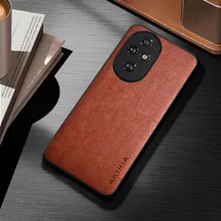 Elegant Business Style PU Leather Fashion Case, Durable Cover in Classic Design for Honor 200 lite (Brown)