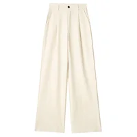 HXAO Women's Formal Pants Office Wear Women Striped Grey Black Pants Woman High Waist Baggy Suit Pants Casual Wide Leg Trousers