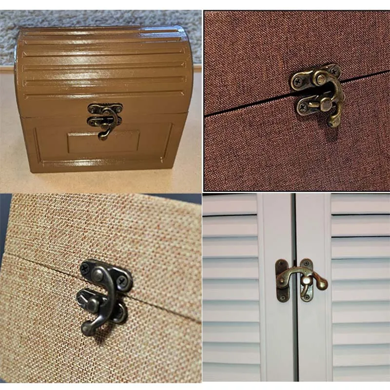 Toggle Latches 6pcs Mini Swing Arm Clasp Latch Vintage Style Toggle Hasp Hook Metal Catch