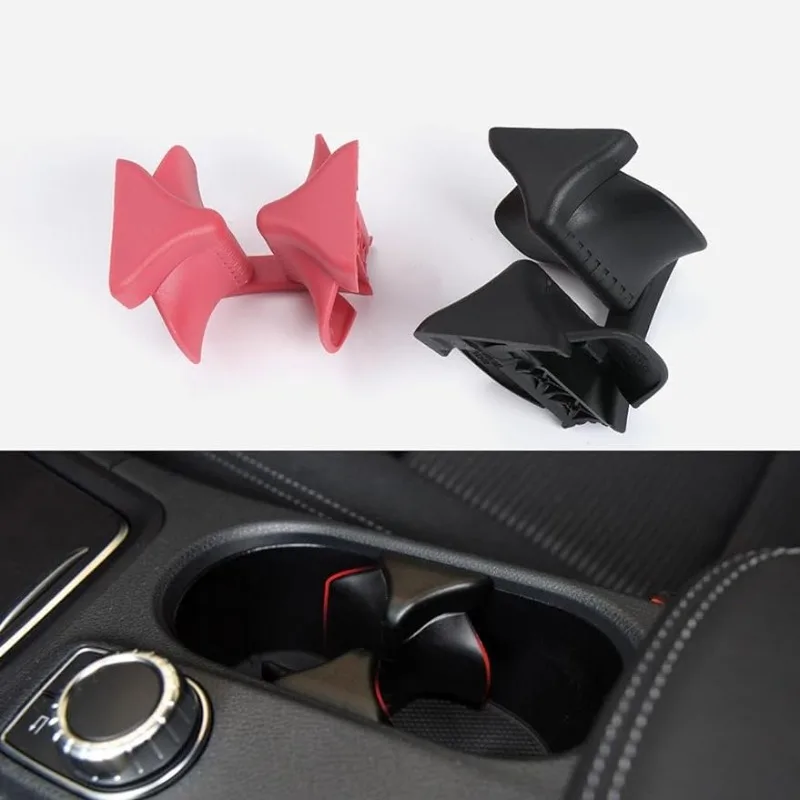 

Center Console Cup Holder Insert Divider for Mercedes -Benz A Class W176 GLA W156 W117 1766800591 (Black)