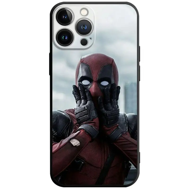 thumbnail image 1 of Funda de teléfono de silicona de Marvel Deadpool para Apple iPhone 15, 11, 14, 13, 12 Pro Max, 13, 12 Mini, XS Max, XR, X, 7, 8 Plus, 1 of 5