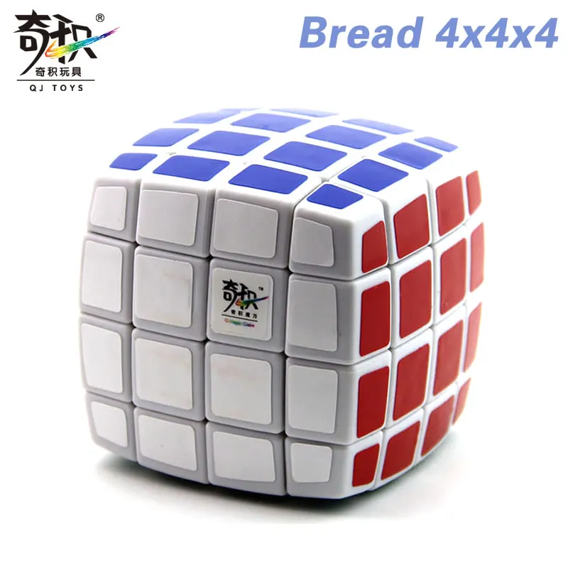 

QiJi Bread 4x4x4 Magic Cube QJ 4x4 Cubo Magico Professional Neo Speed Cube Puzzle Antistress Toys For Children