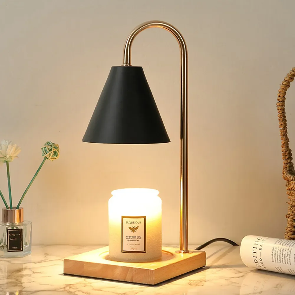 

Aroma Diffuser Desk Lamp Dimmable Candle Heat Night Light Ornaments Christmas Gift Home Decor US/EU Plug for Wedding Party