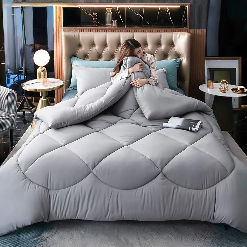 Bedroom Thick Warm Cotton Quilts Cover Home Luxury Printed Winter Flannel Quilted Bedding Set