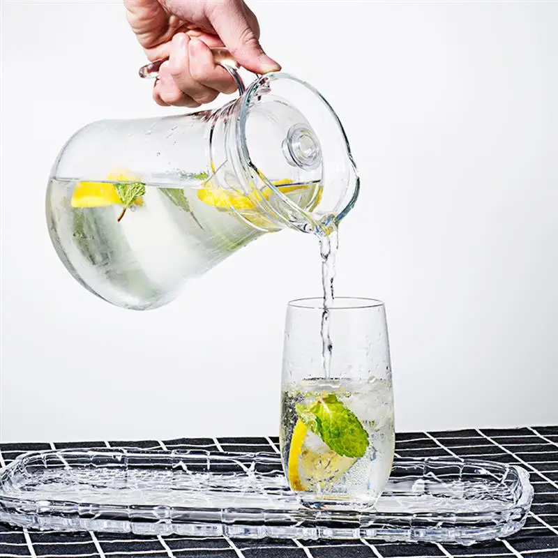 Drinking Pitchers Acrylic Container Lid Cold Water Jug Clear Container Cold Water Bottle Plastic Pitcher Tea Kettle plastic juice jug,cold water jug