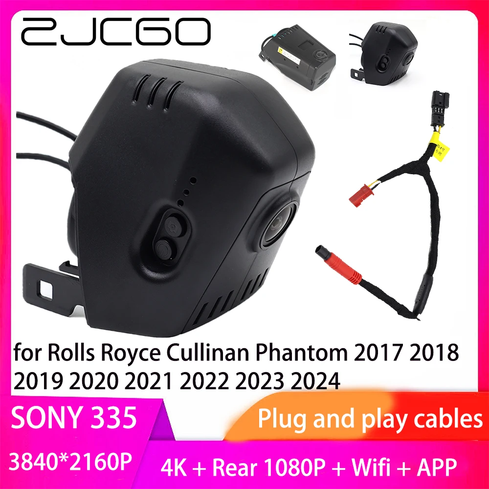 Видеорегистратор UHD 4K 2160P, видеорегистратор для Rolls Royce Cullinan Phantom 2017 2018 2019 2020 2021 2022 2023 2024