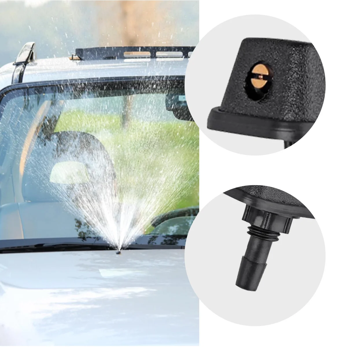 Windshield Washer Nozzle 360-degree Adjustable for Car